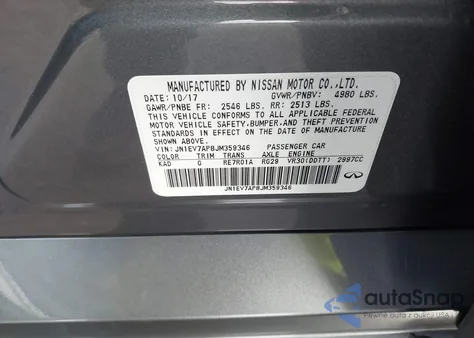 2018 Infiniti Q50 3.0T Sport z USA, uszkodzony, nr VIN JN1EV7AP8JM359346